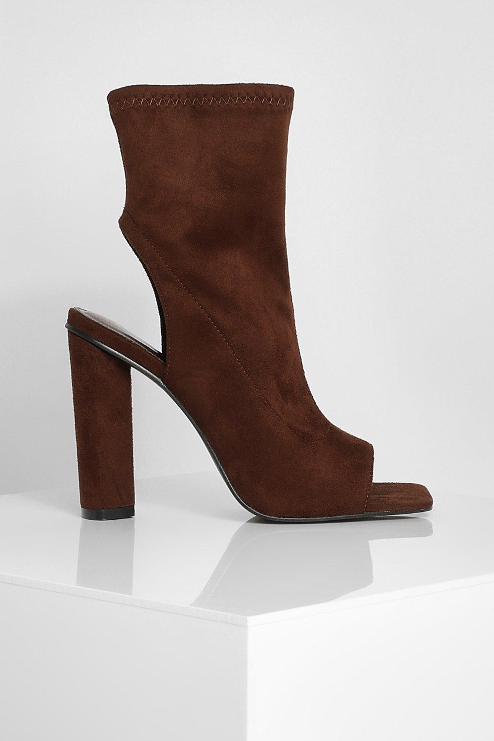 Boohoo open hot sale toe boots