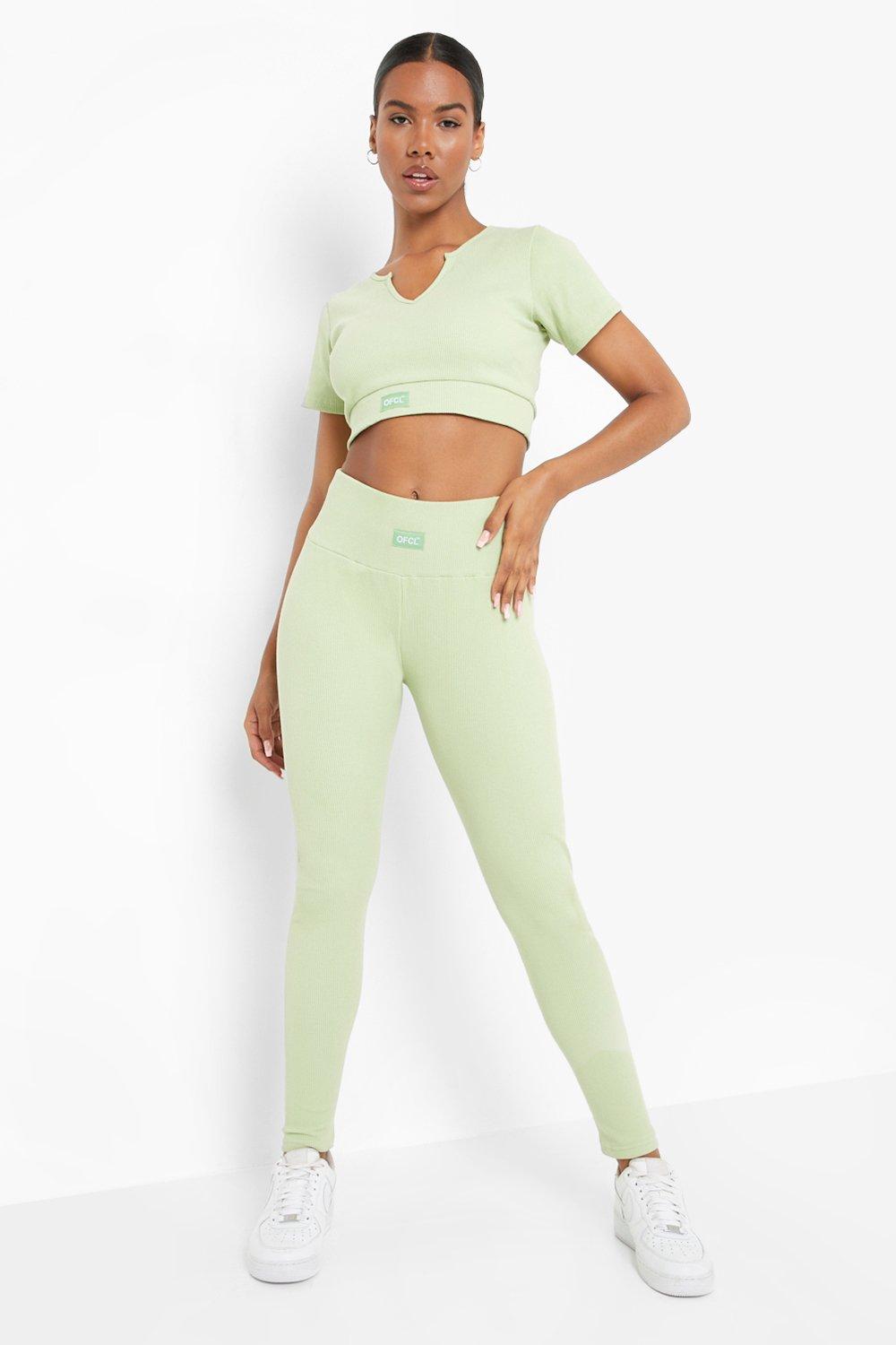 Leggings, Structured Seamless Contour Ribbed Sculpt Leggings