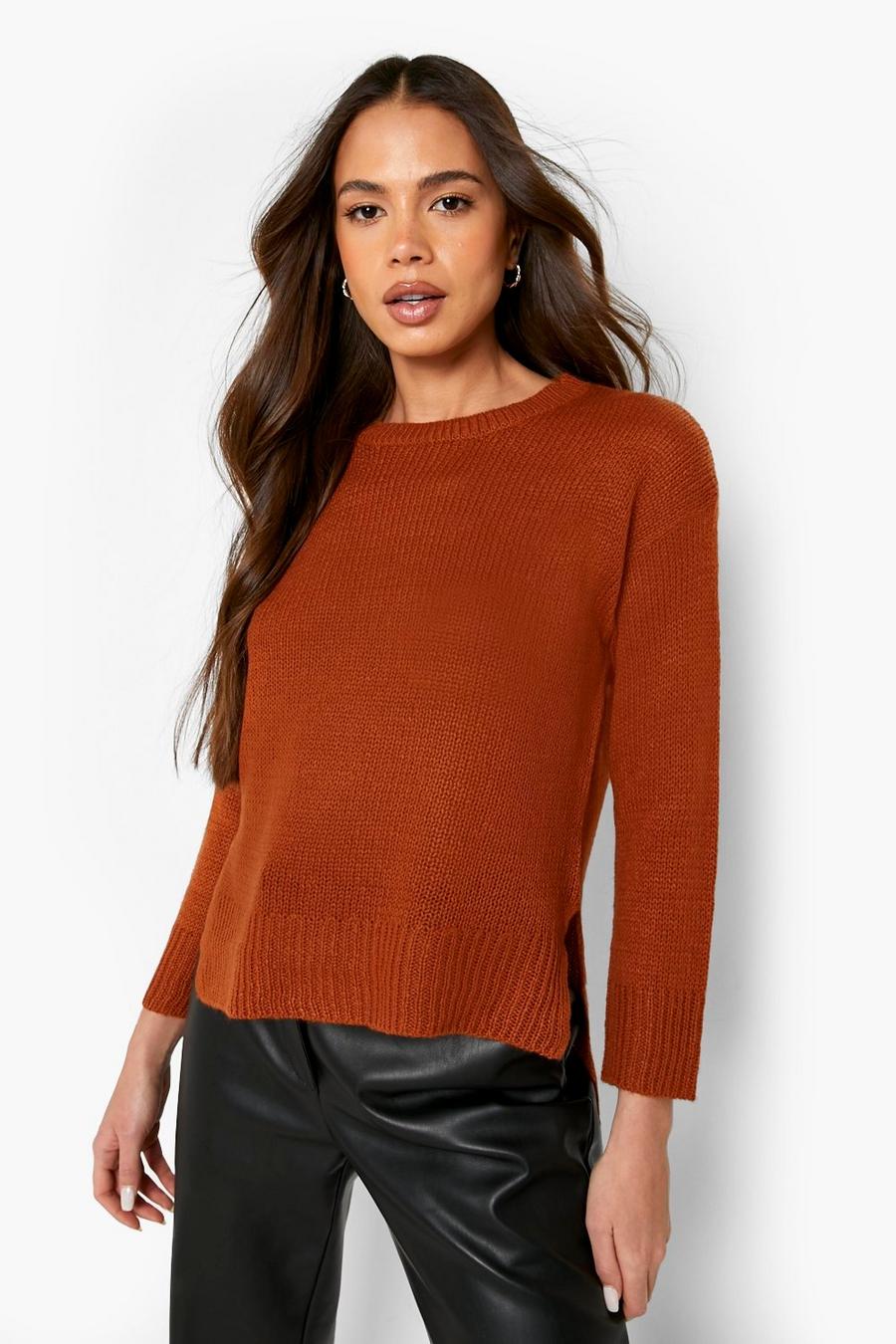 Nutmeg brown Basic Sweater image number 1
