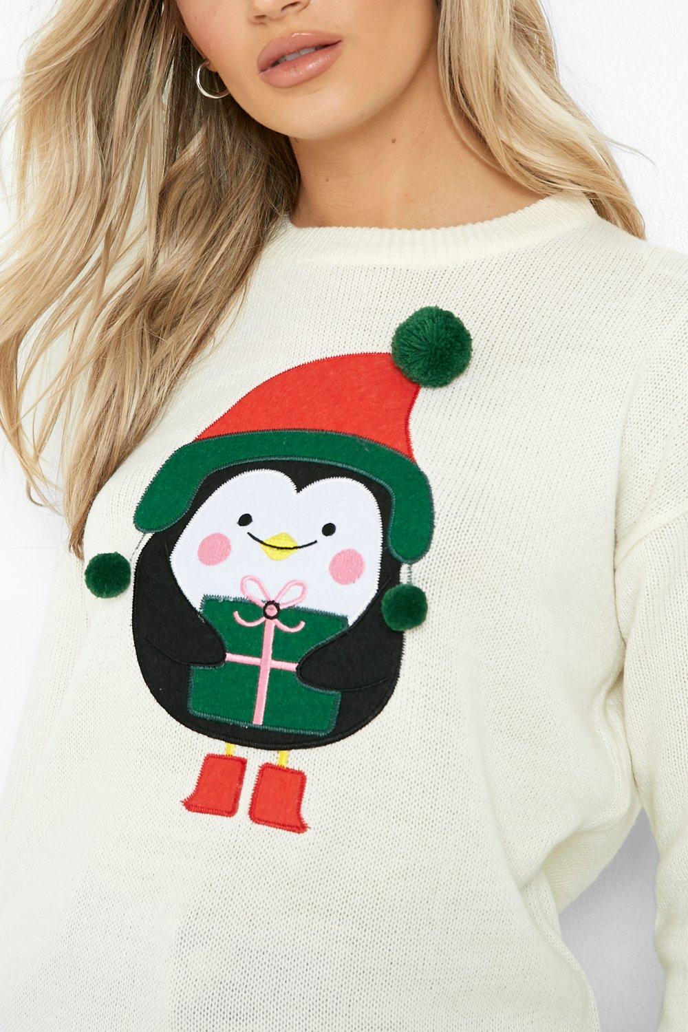 Penguin christmas jumper outlet womens