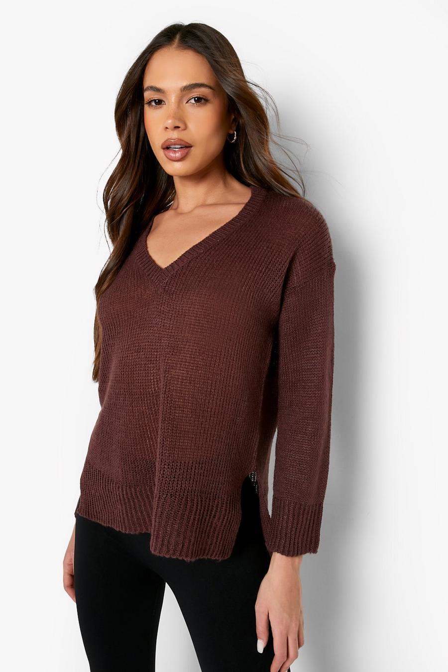 Brown Slouchy Sweater image number 1