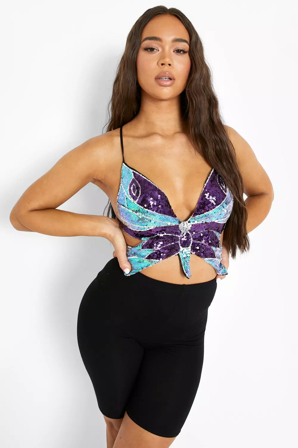 Sequin Butterfly Bralet