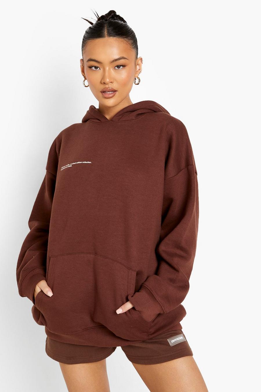 Chocolate Official Studio Text Hoodie image number 1