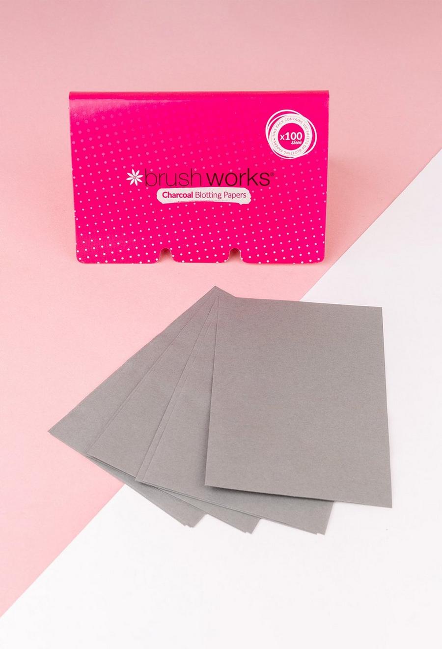 Pack de 100 piezas de papel matificante de carbón de Brushworks, Pink image number 1