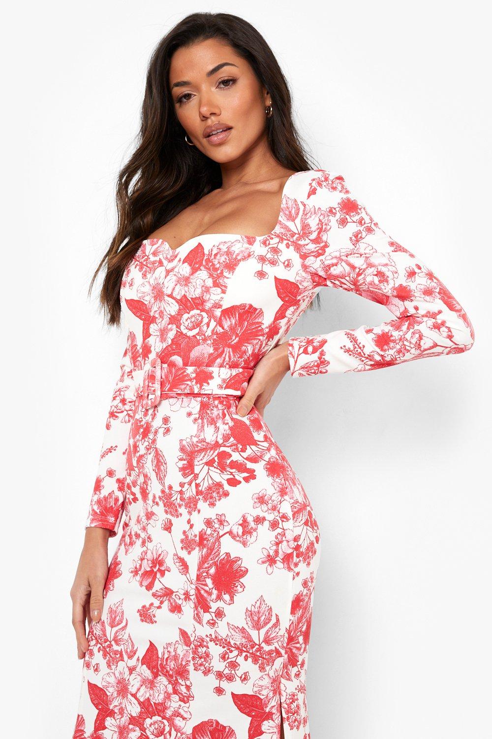 Sweetheart midi shop dress