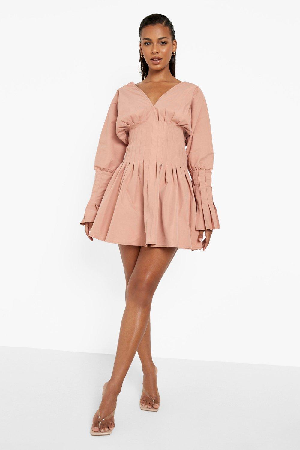 Robe chemise plissee boohoo FR