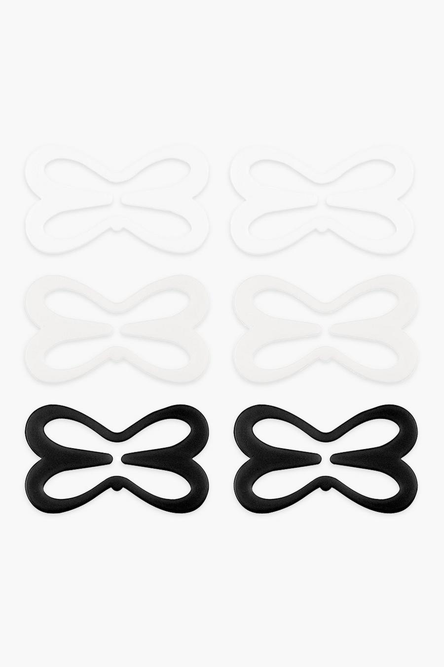 Brushworks - Pinces à soutien-gorge en forme de papillon, Noir et blanc image number 1