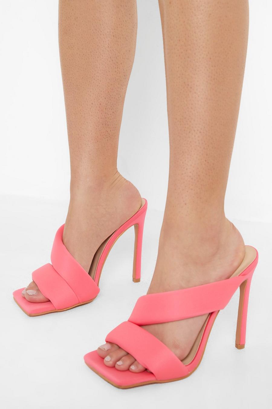 Bright pink Asymmetric Padded Mule image number 1