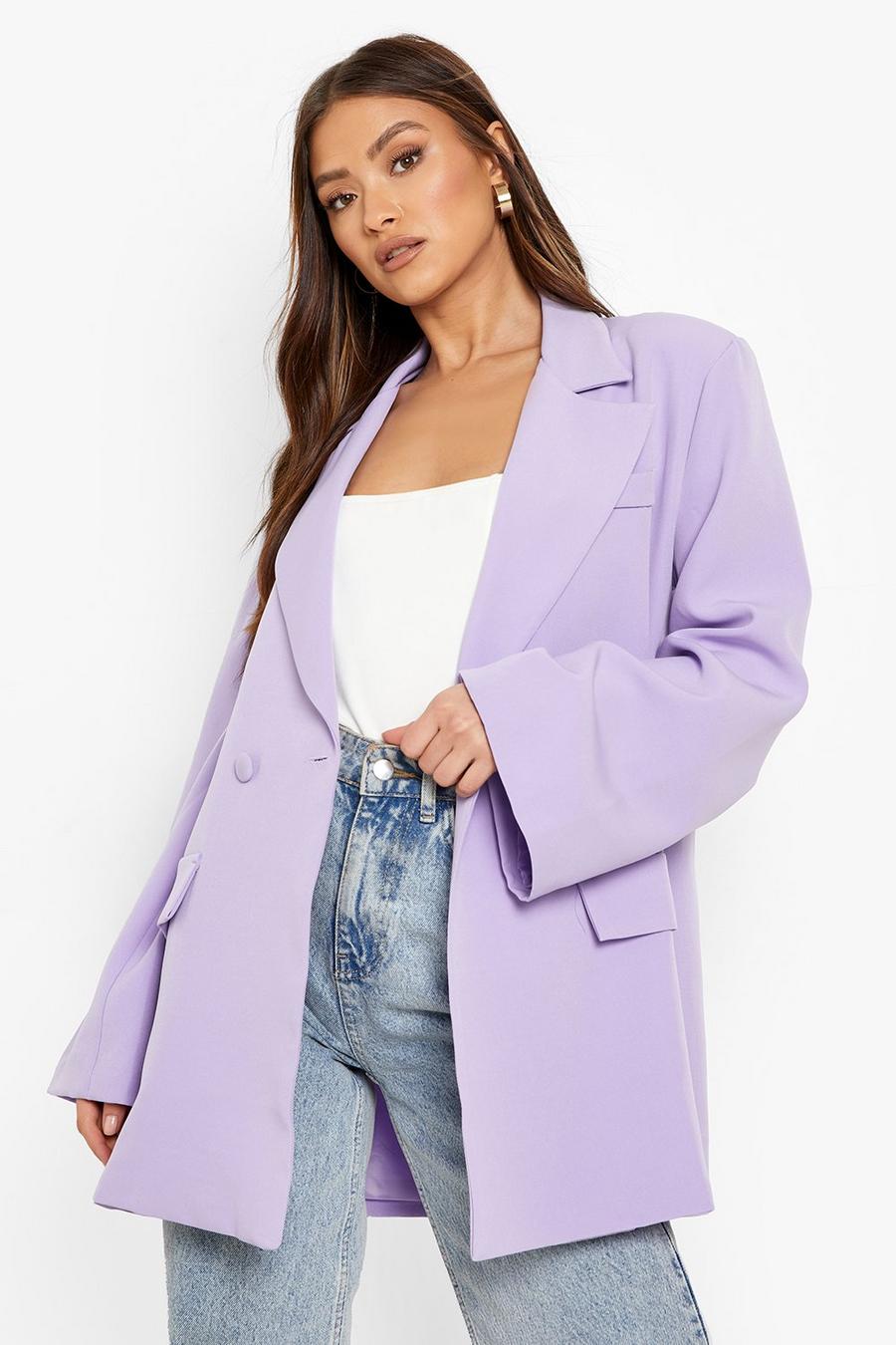 Lilac Flared Sleeve Tailored Blazer image number 1