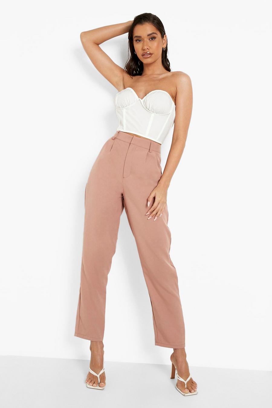 Rose pink Mix & Match Tonal Slim Fit Pants image number 1
