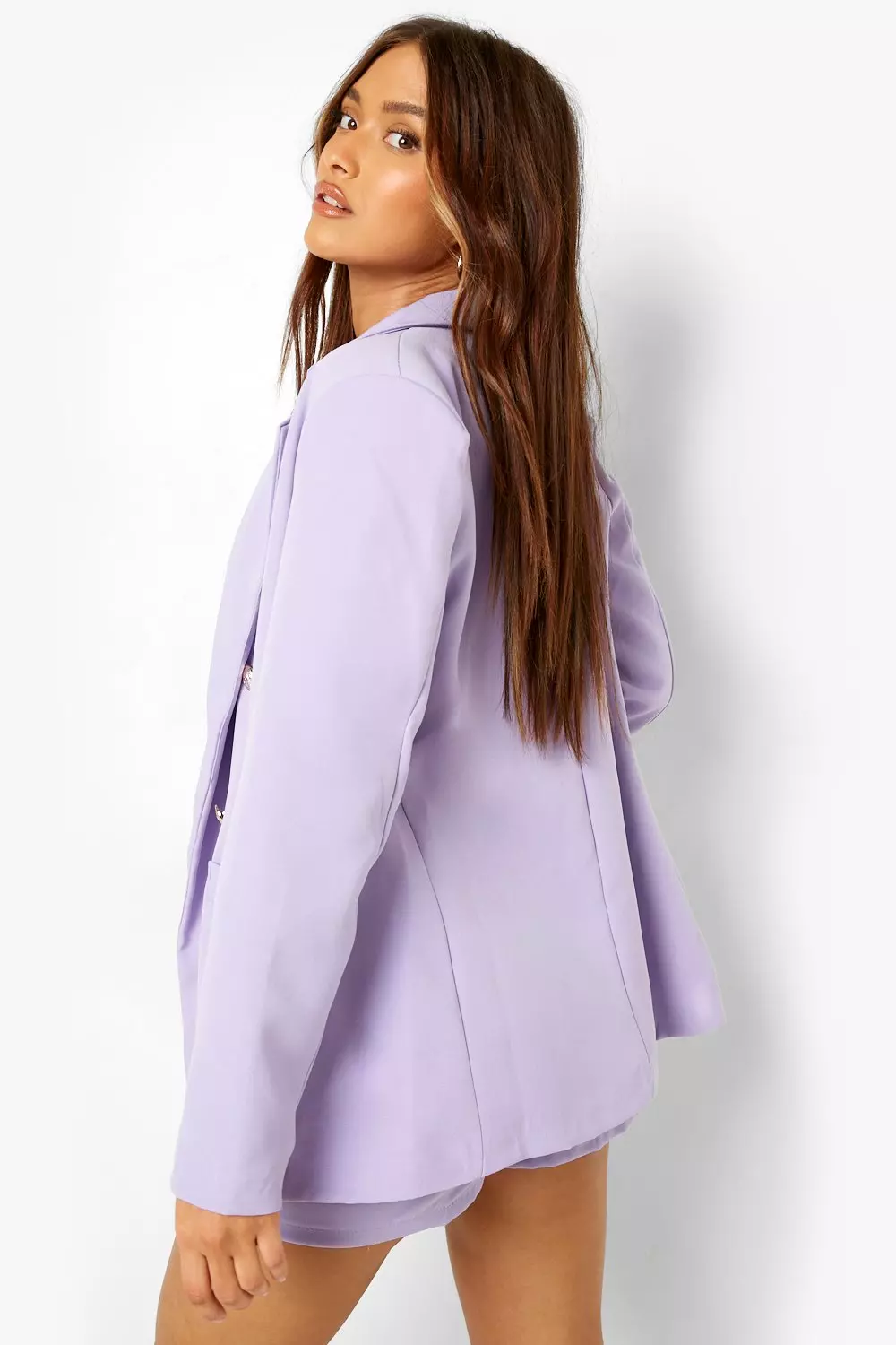 Lilac Tailored Gold Button Blazer alternative image