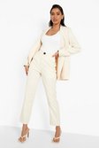 Cream Tailored Relaxed Fit Trousers