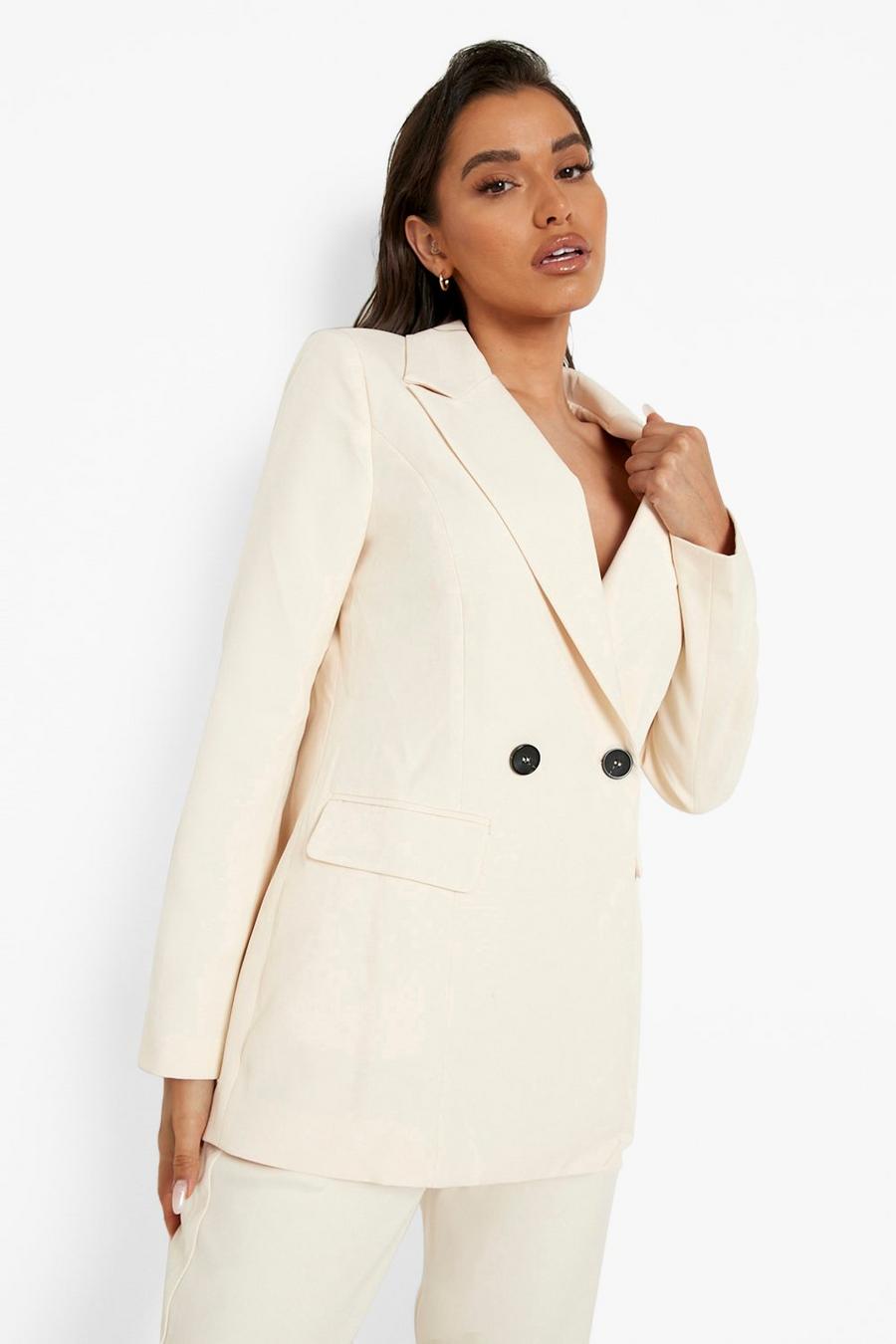Cream Tailored Relaxed Fit Mansy Blazer image number 1