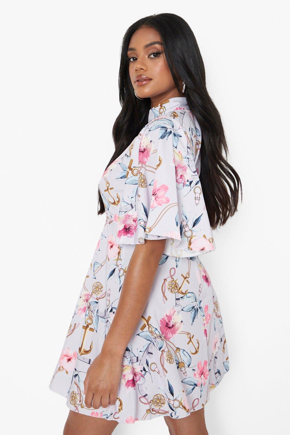 Boohoo fit store and flare dress