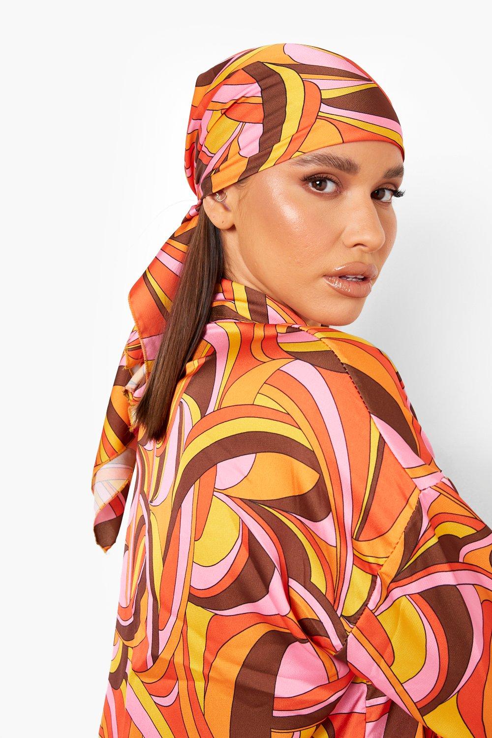 70's Print Head Scarf