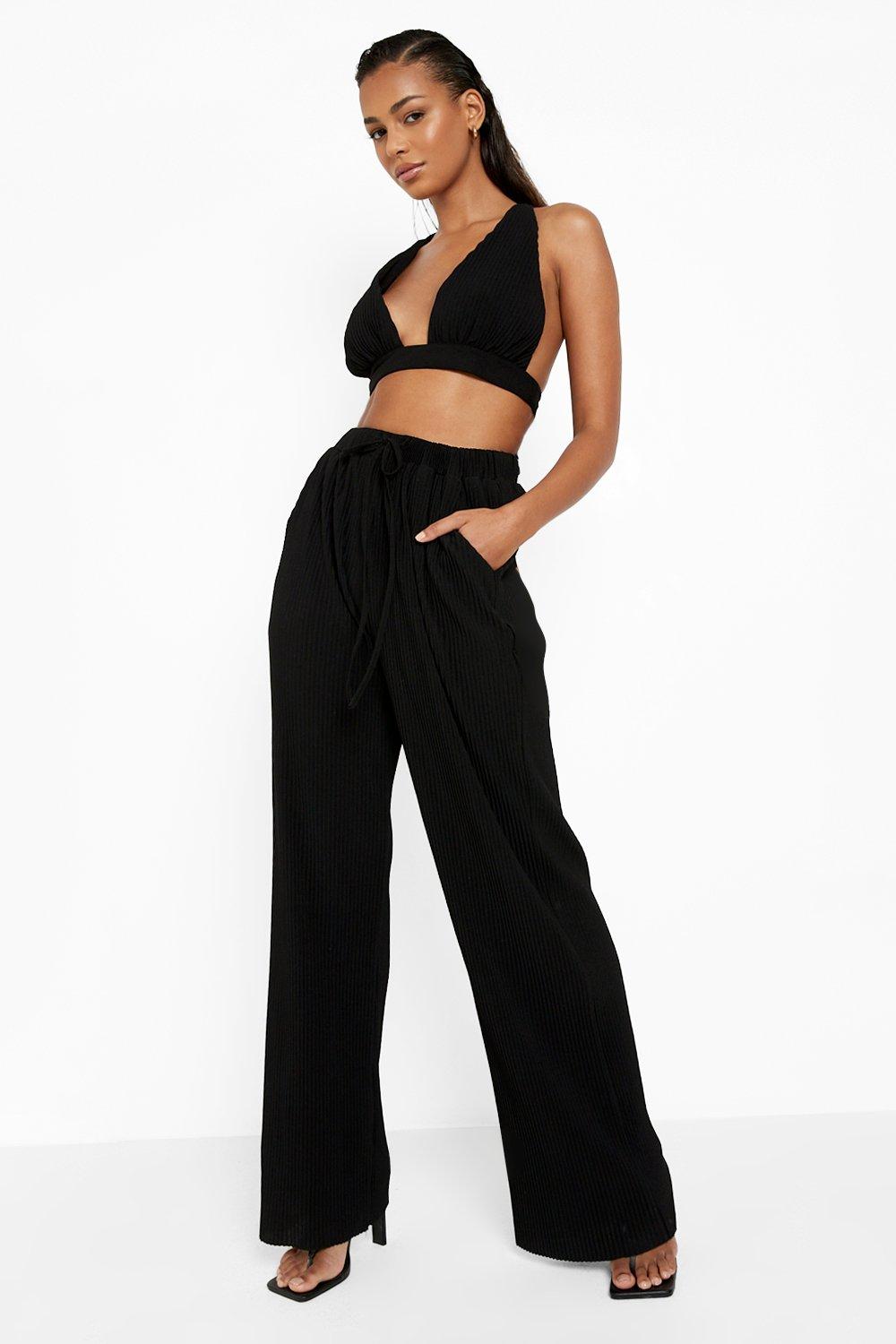 Boohoo wide 2024 leg pants