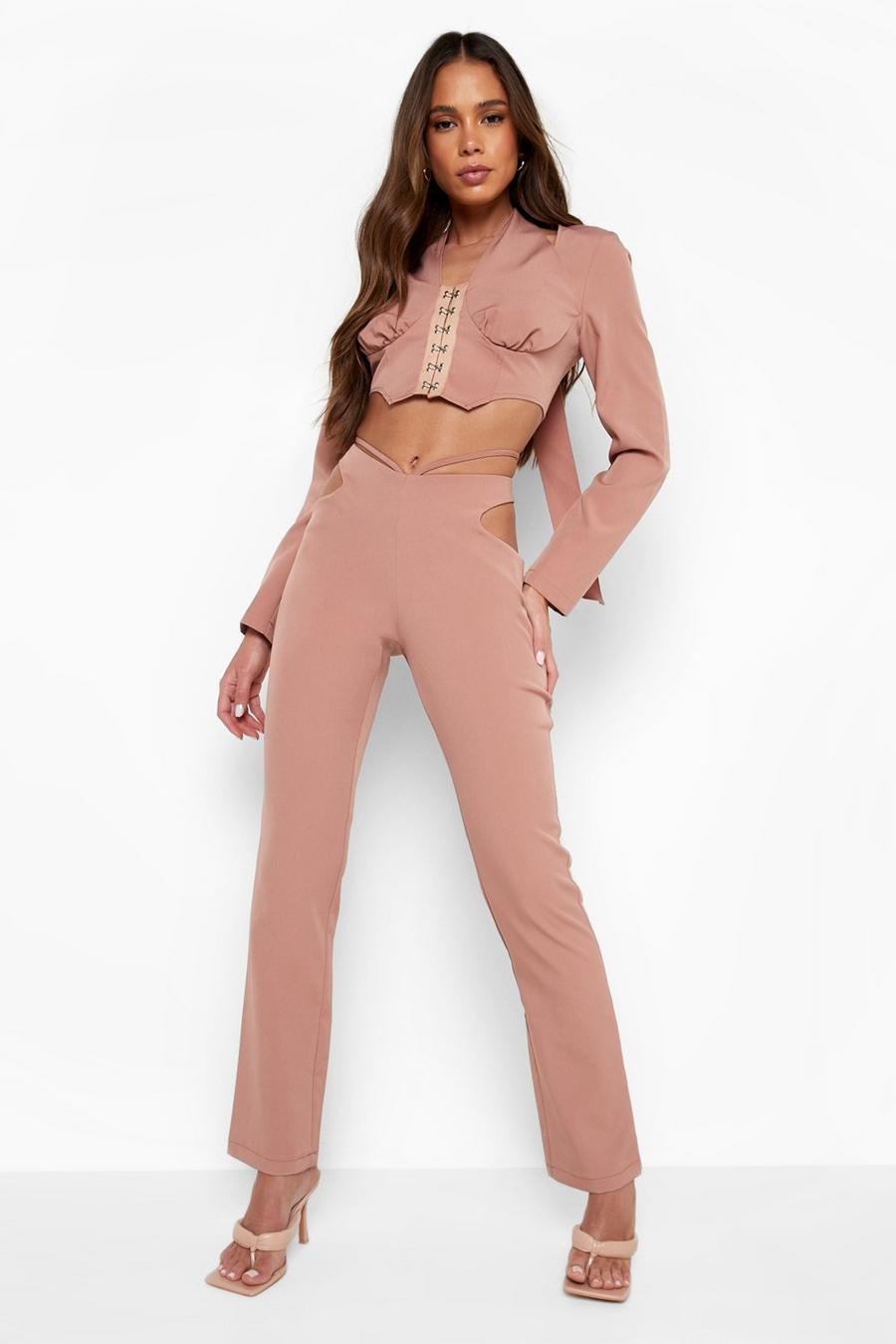 Rose Cut Side Slim Fit Trousers image number 1