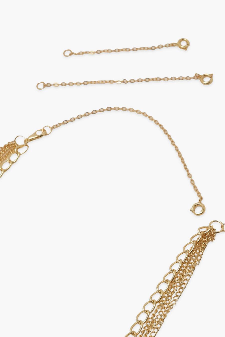 Gold 3 Pack Necklace Chain Extenders image number 1