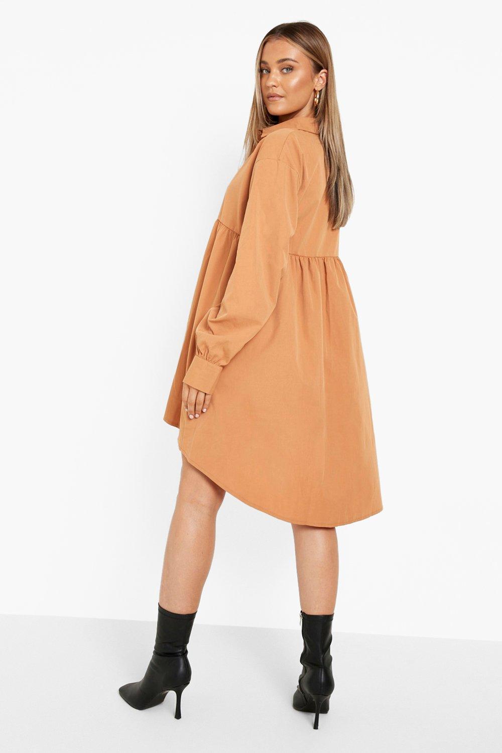 Missguided cord 2024 smock dress