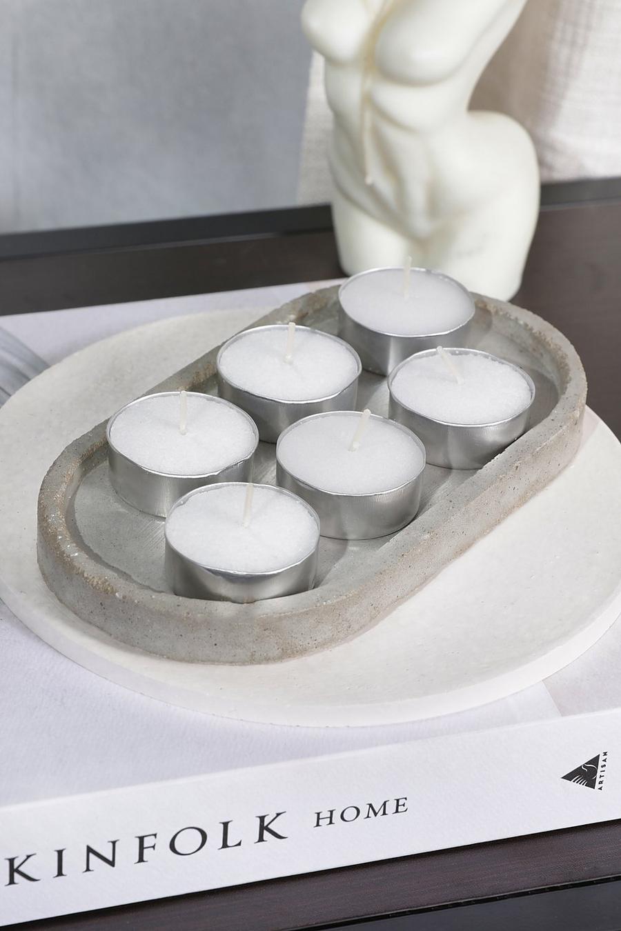 White 6 Pack Tea Light Candles image number 1