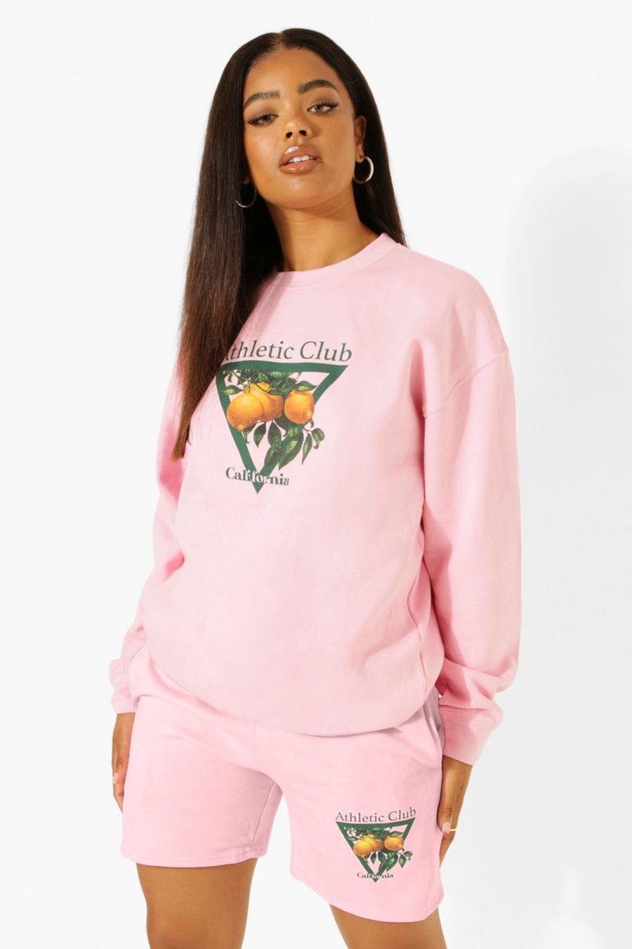 Pink Athletic Club Sweater Short Tracksuit image number 1