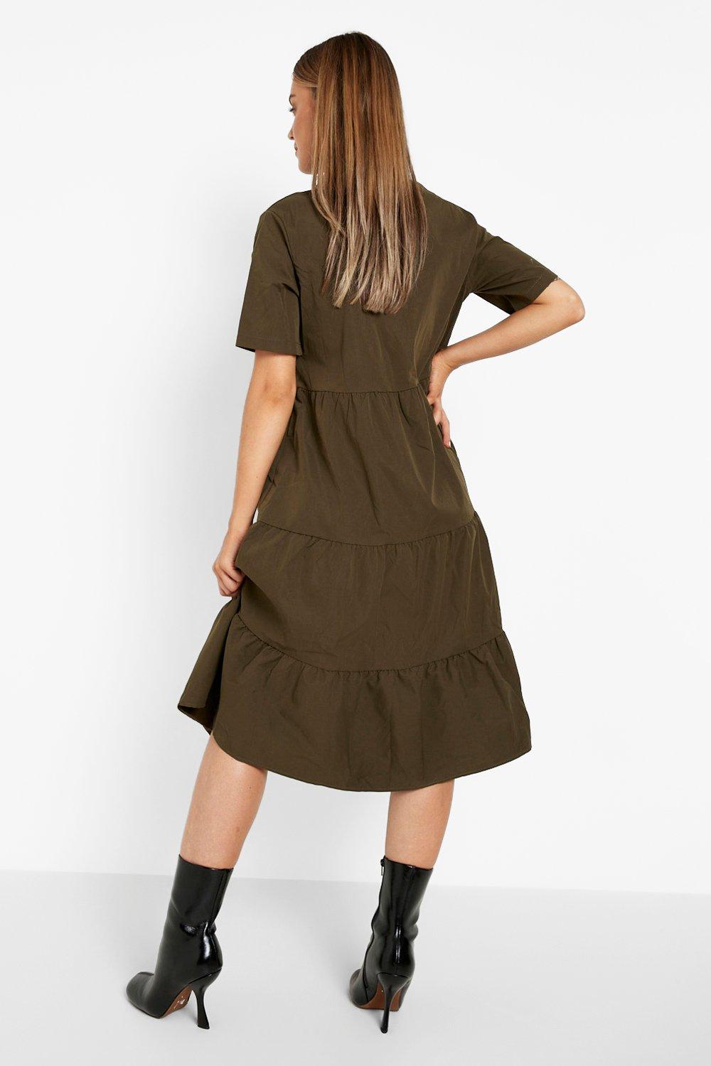 shirt dress khaki