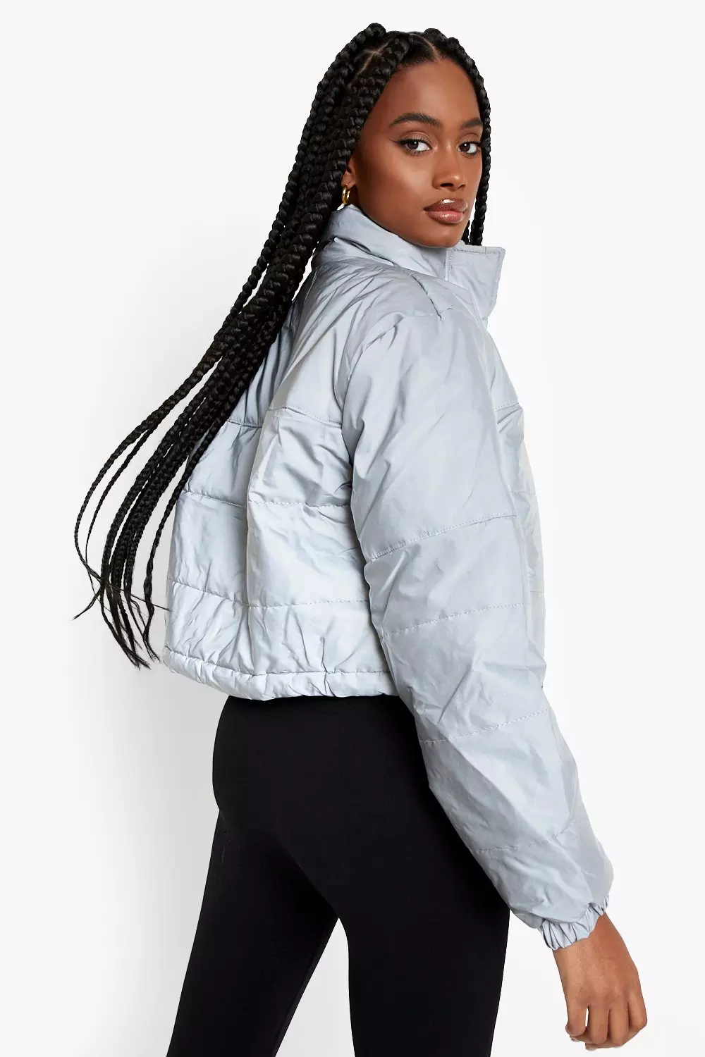 Forever 21 sale reflective puffer jacket