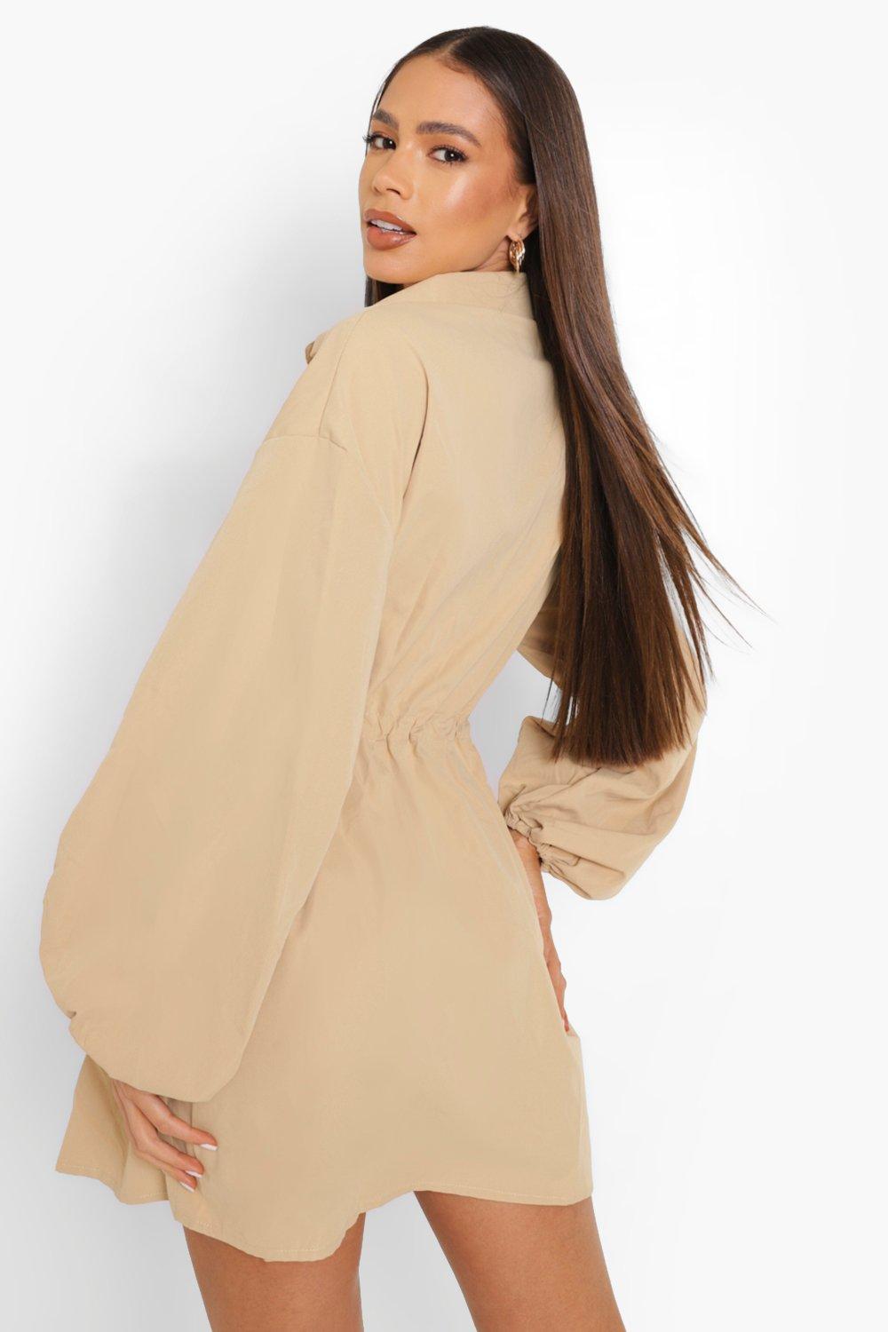 Blouson waist cheap dress