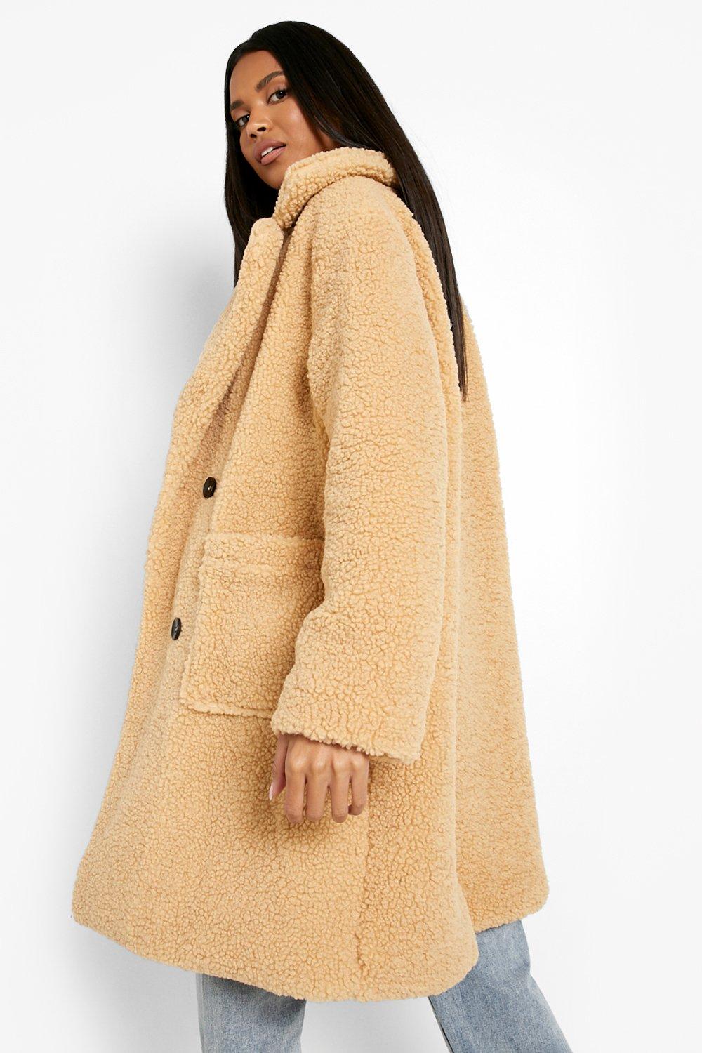 Boohoo teddy coat outlet review