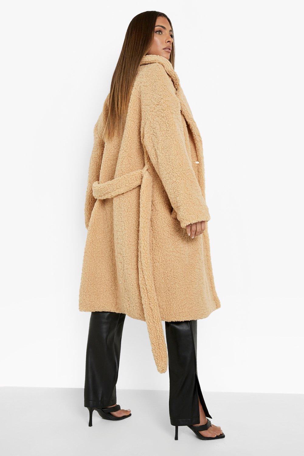 Teddy Faux Fur Belted Coat