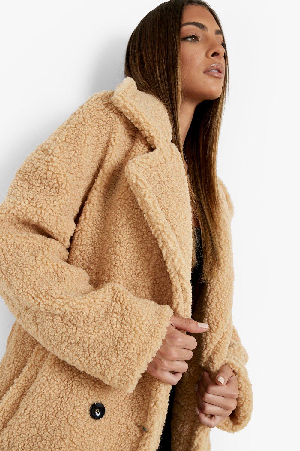 Boohoo teddy outlet bear jacket