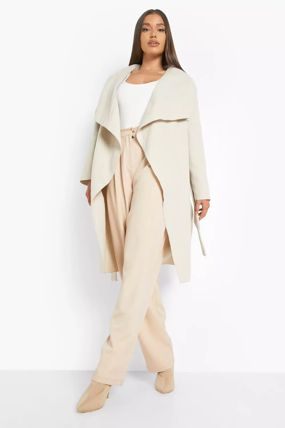 Waterfall hot sale belted coat