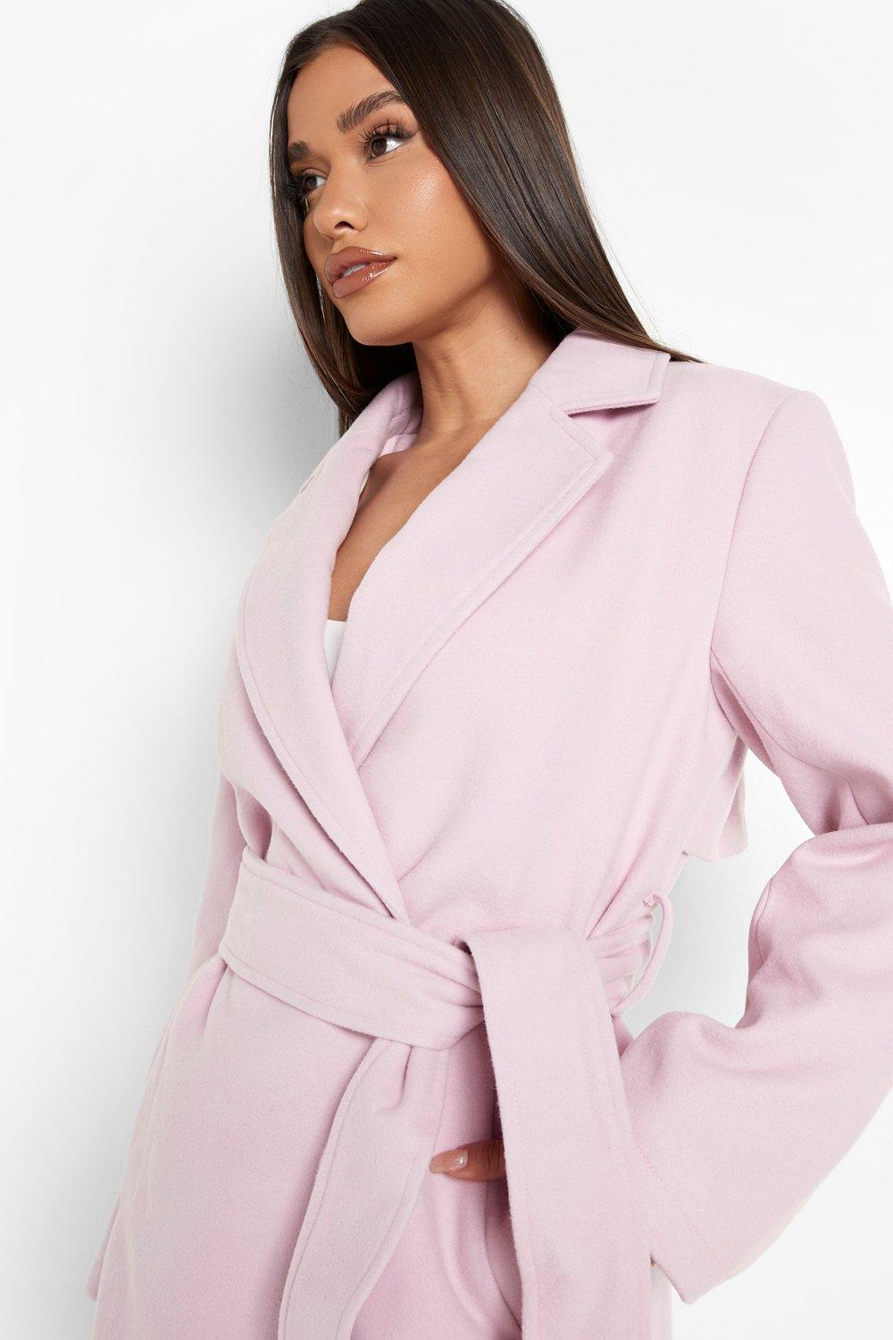 Boohoo discount pink coat