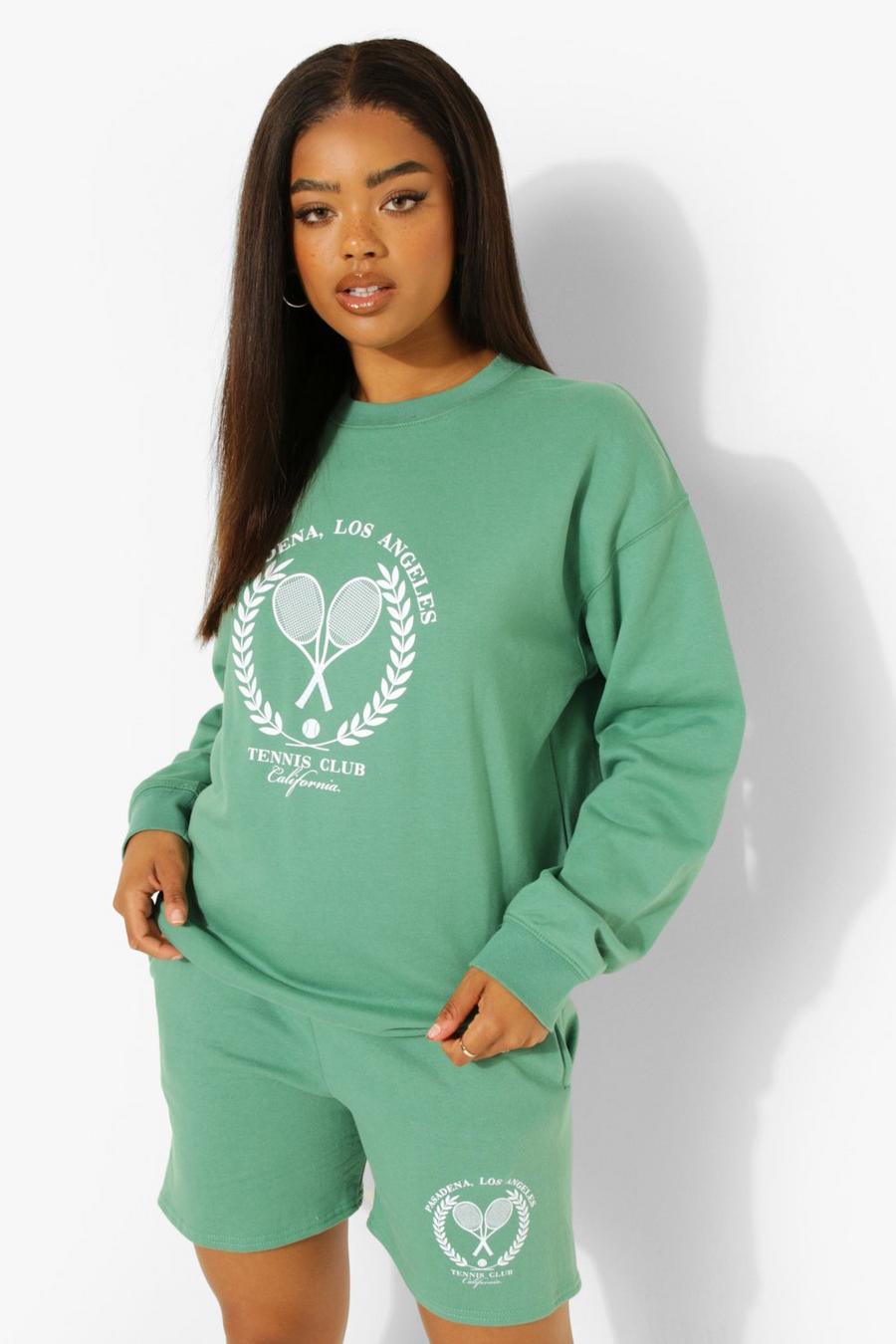 Green Tennis Los Angeles Sweater Short Tracksuit image number 1