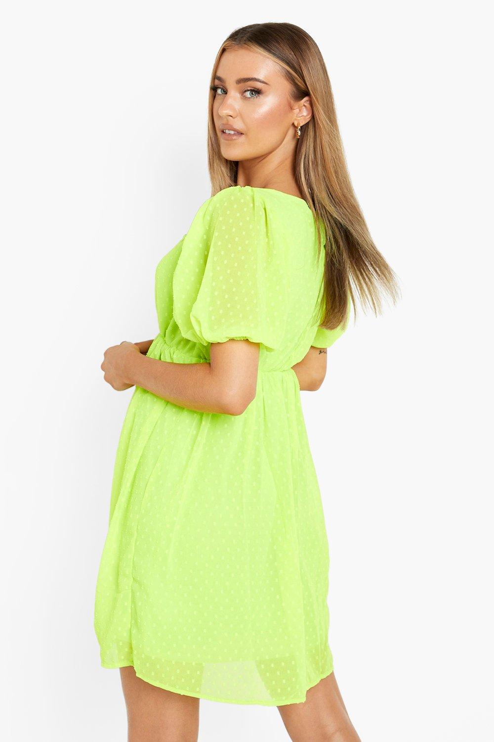 Lime green sale dress uk