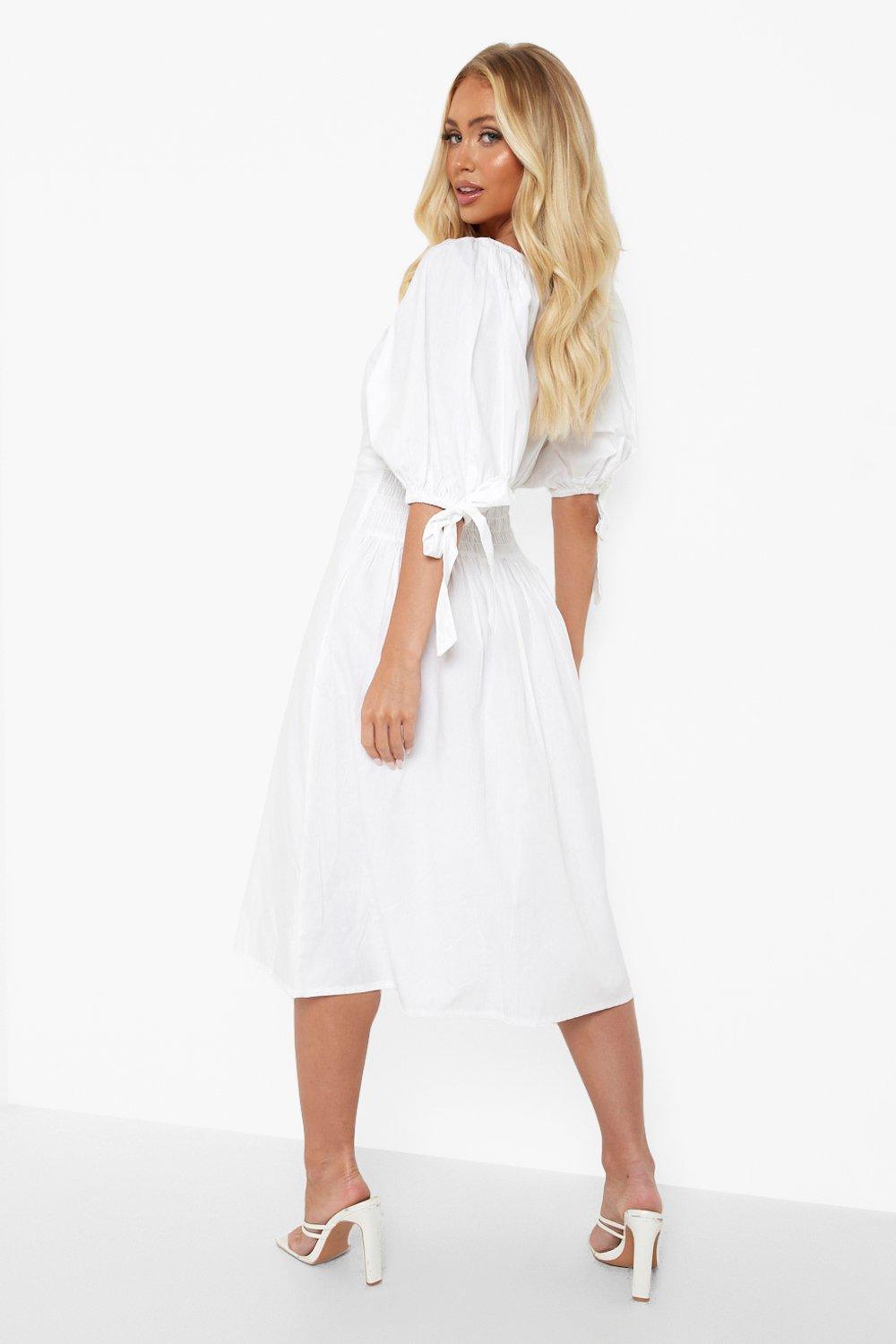 White midi sale skater dress uk