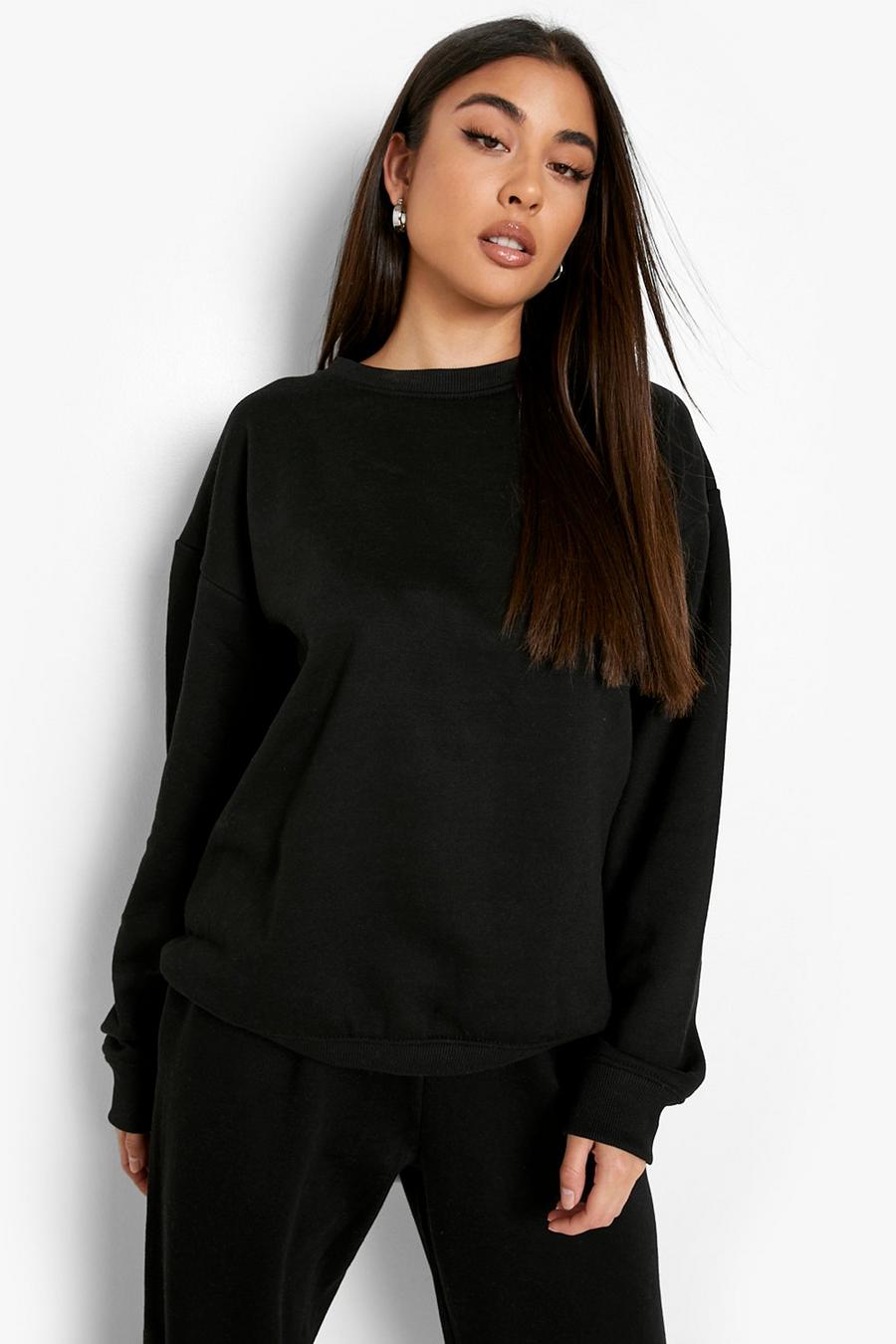Black svart Recycled Sweater