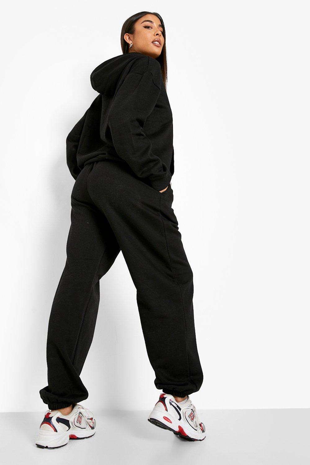 Women's Black Recycled Oversized Joggers