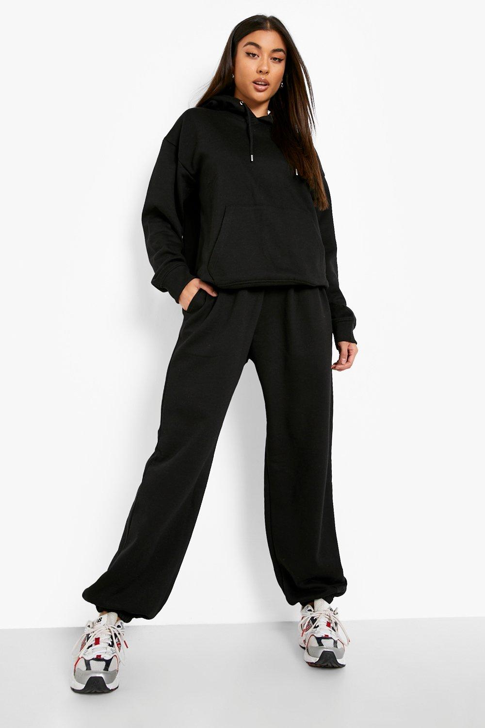 Women's Black Recycled Oversized Joggers