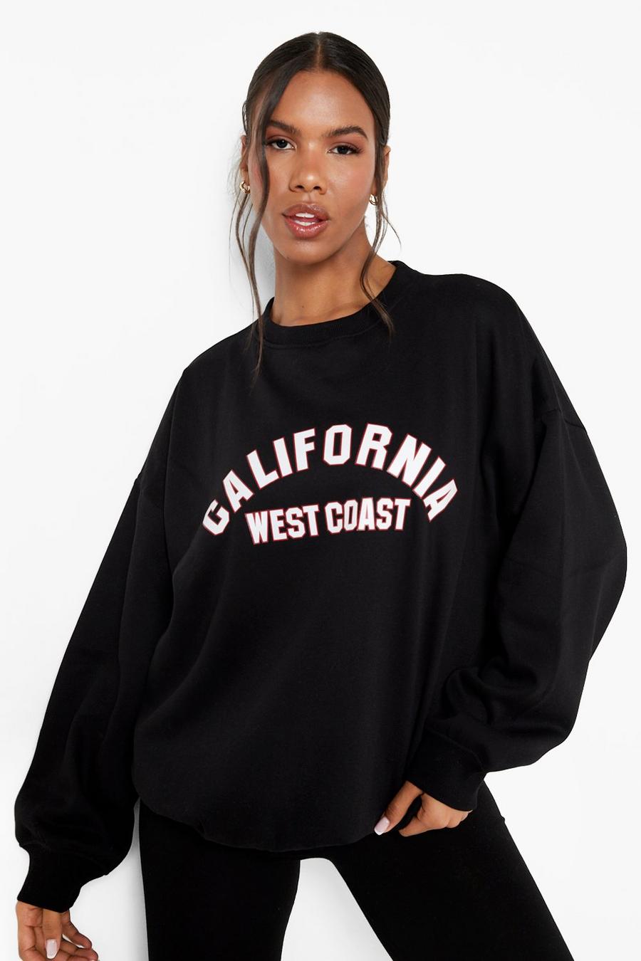 Black Oversized California Sweatshirt image number 1