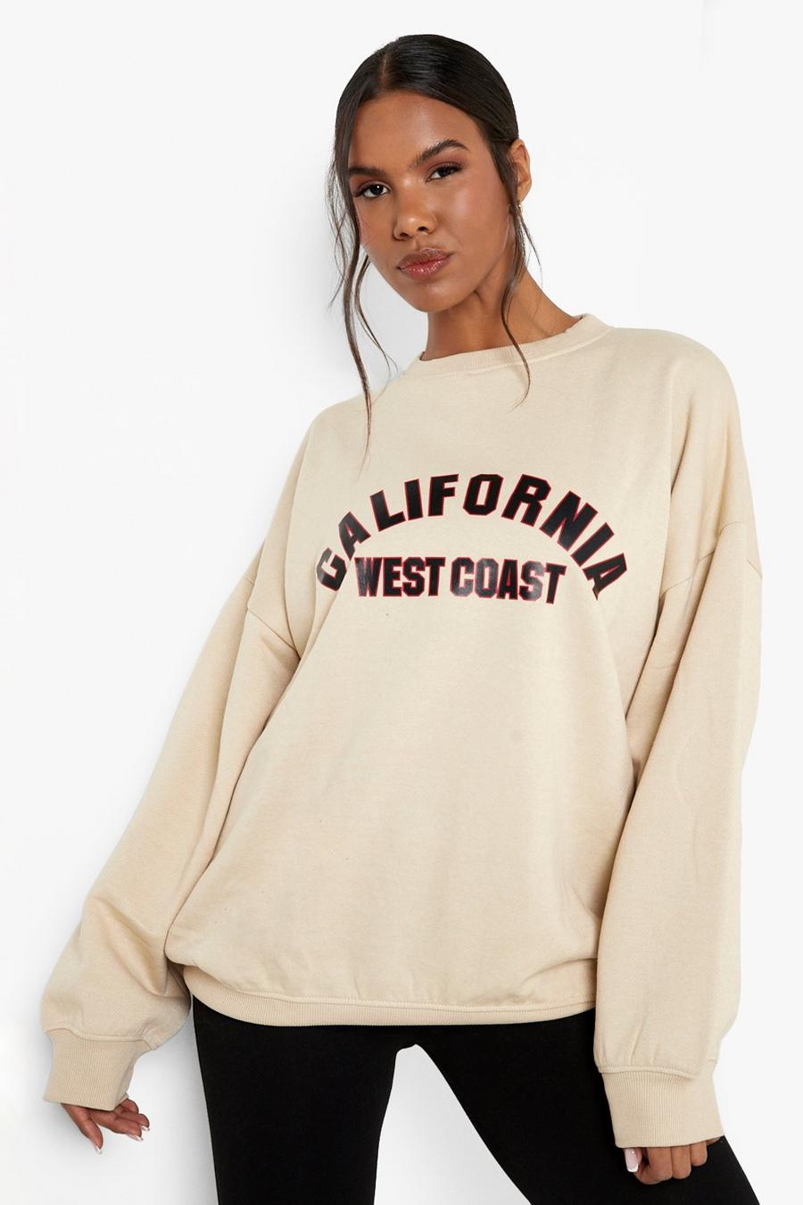 Stone Oversized California Sweatshirt image number 1