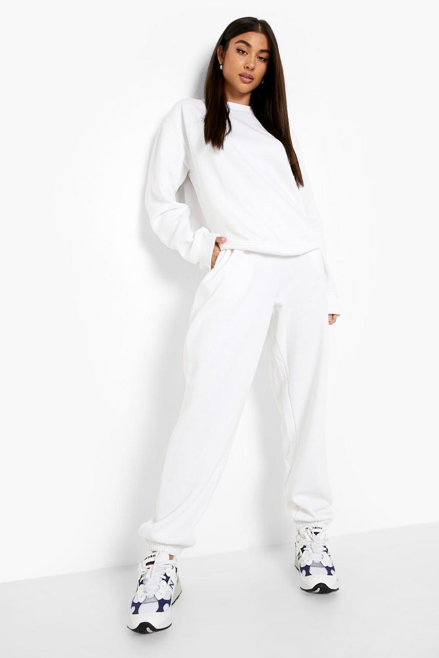 White Recycled Sweatshirt Joggers image number 1