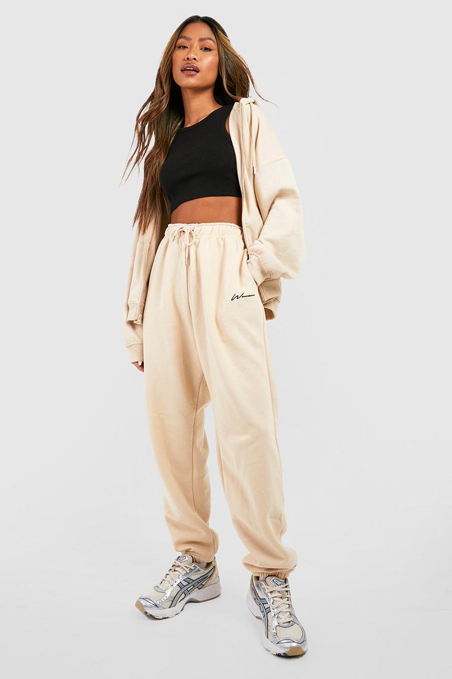 Stone beis Oversized Woman Joggers