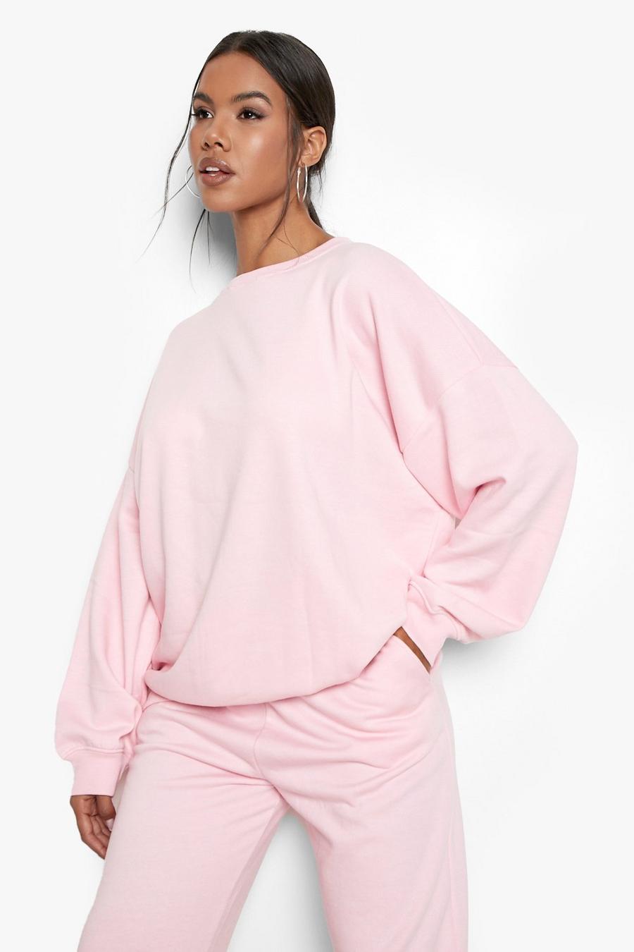 Pink Recycled Oversized Sweatshirt image number 1