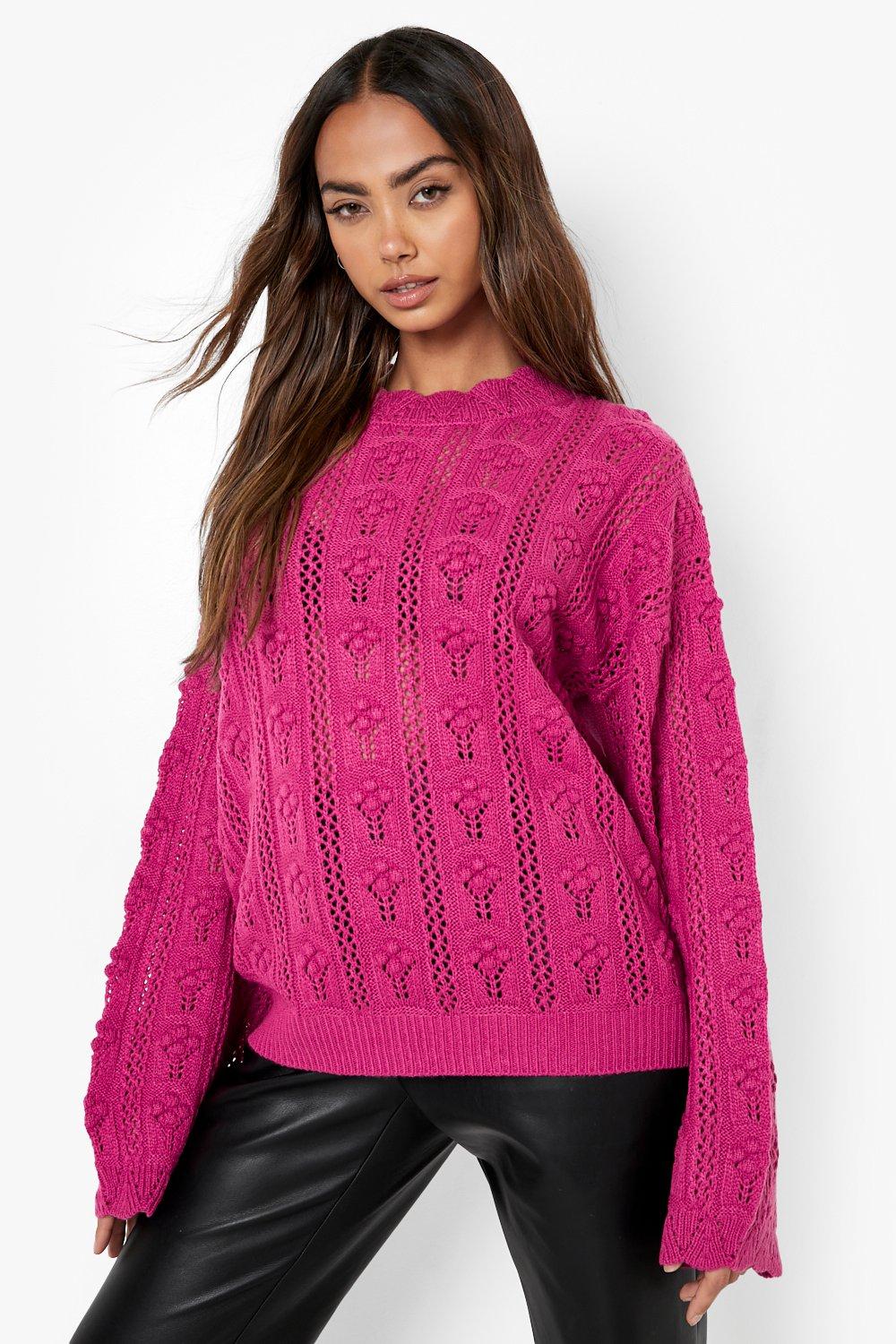 Bobble knit sweater best sale