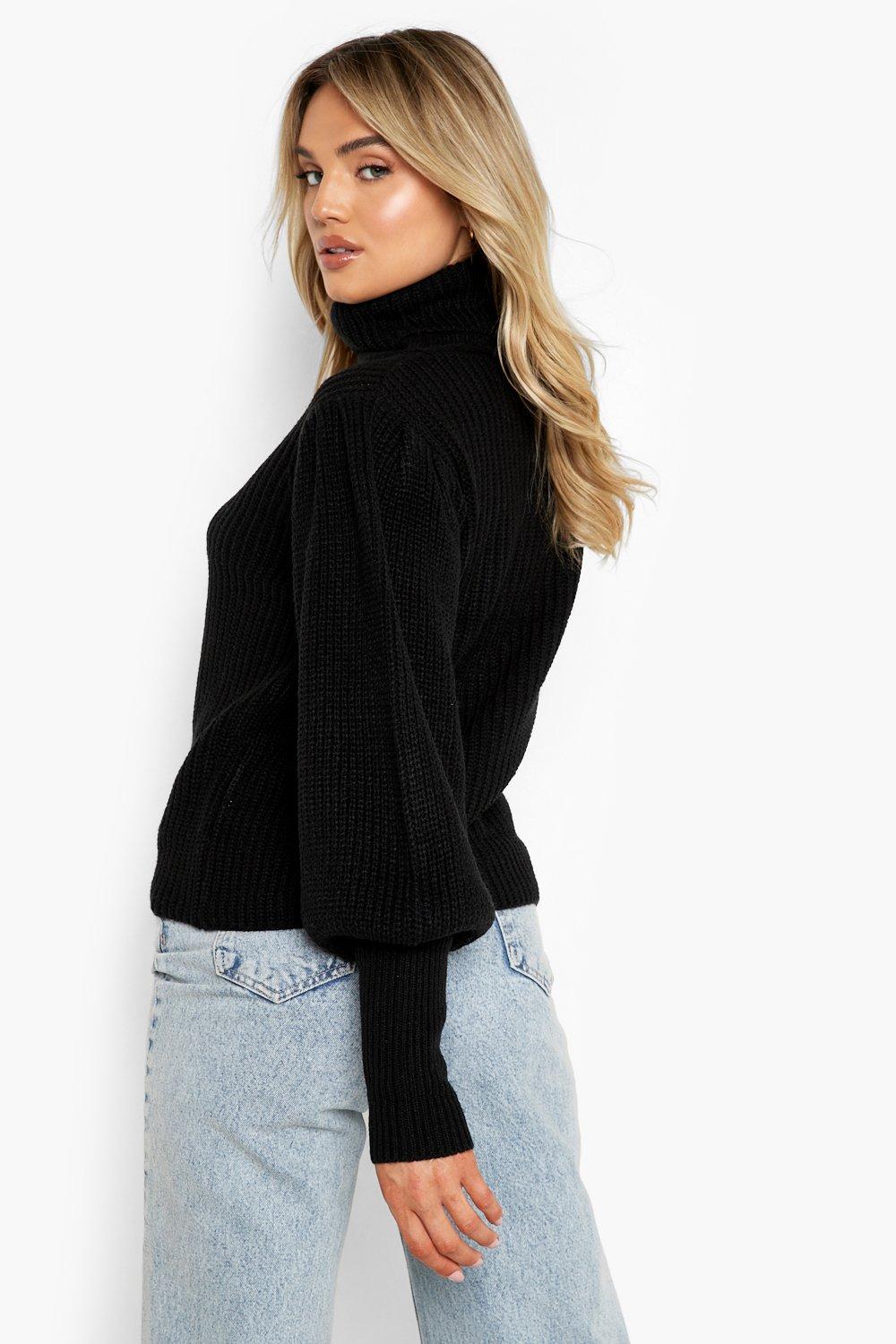 Turtleneck popular Balloon Sleeve Sweater