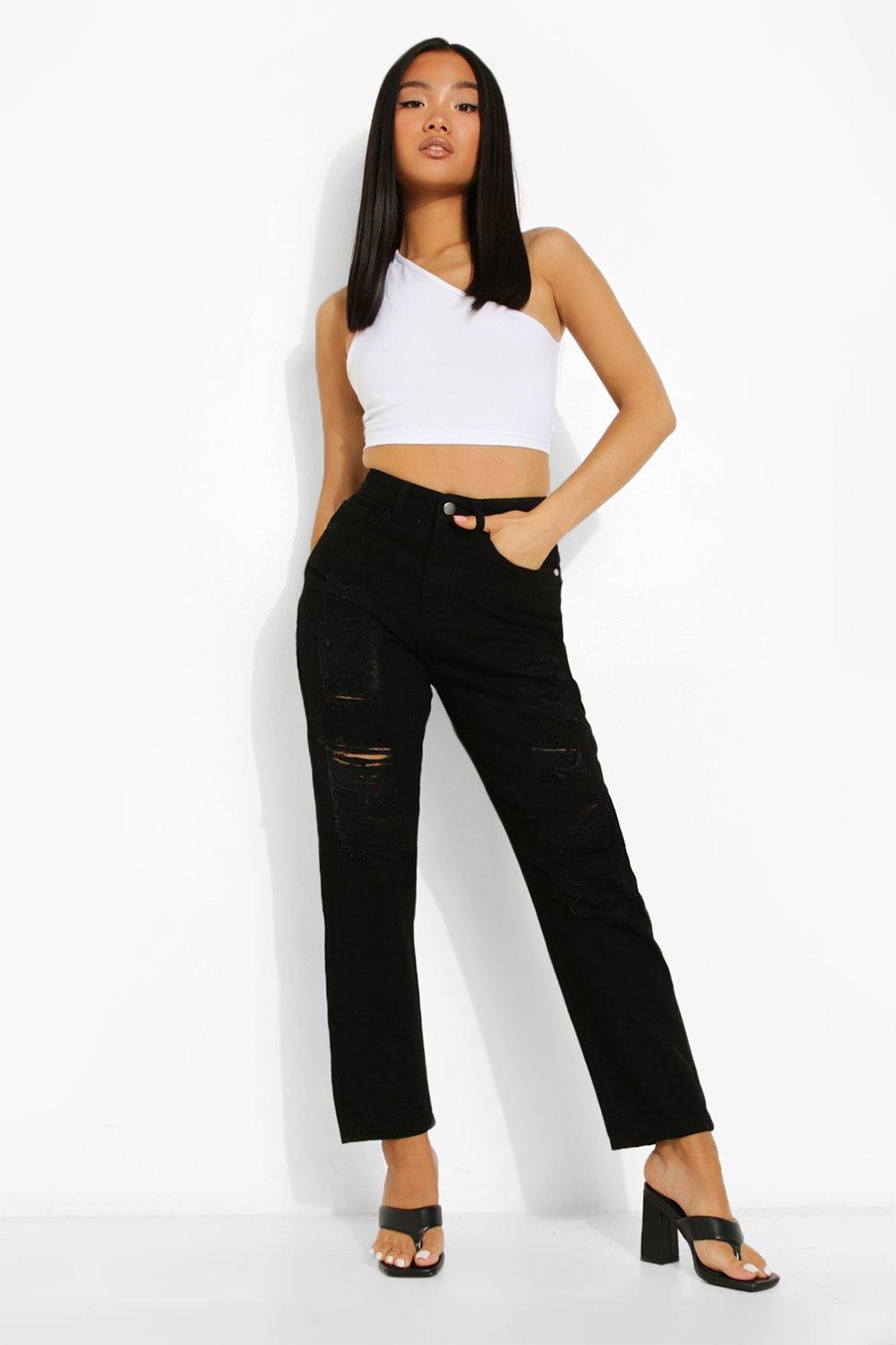 petite extreme ripped skinny jeans