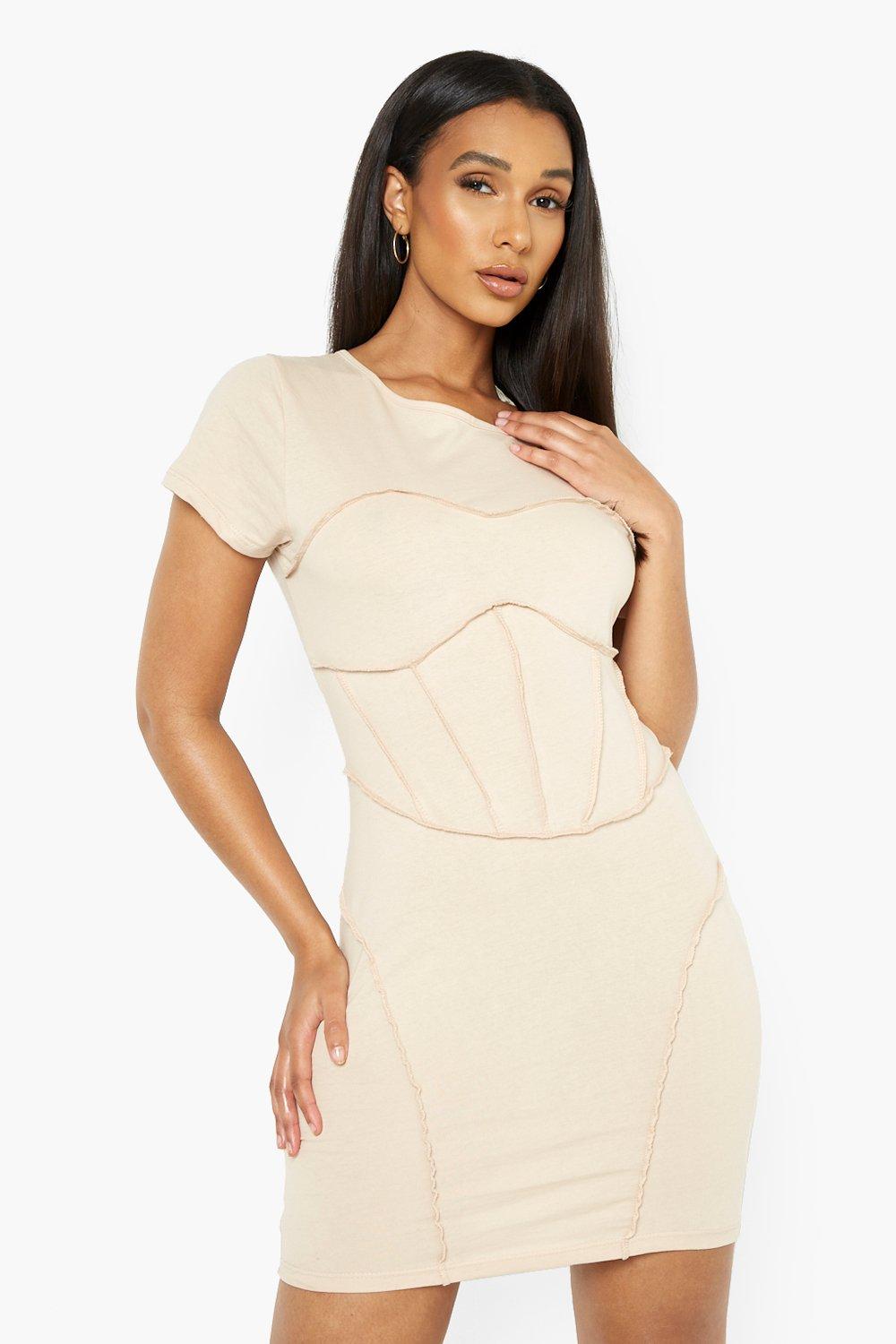 Boohoo corset dress hotsell