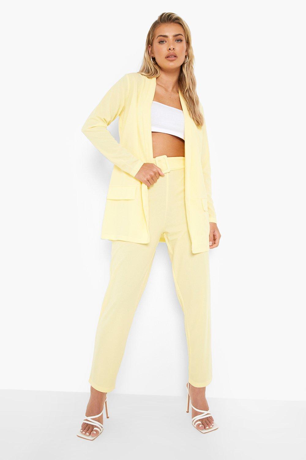 Boohoo yellow suit best sale