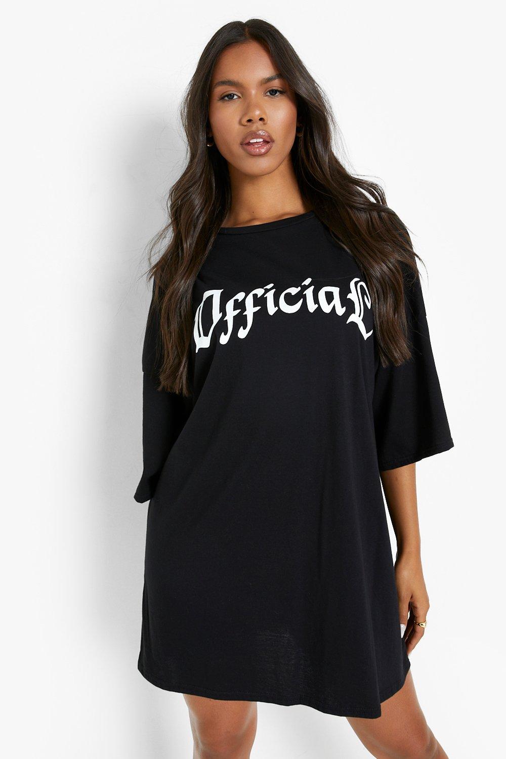 Oversized slogan t cheap shirt dress